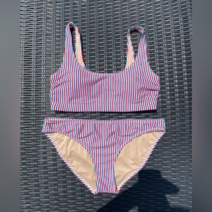 Old Navy Red, White, & Blue Striped Bathing Suit